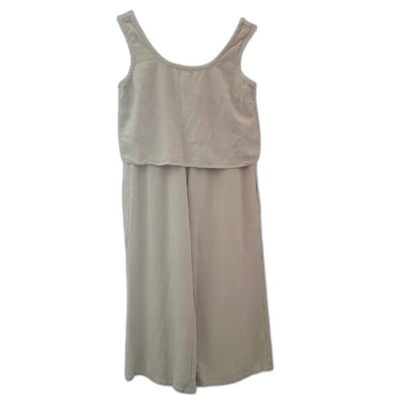 Wishlist Pants - Wishlist Linen Viscose Blend 2 Piece Set Crop Tank Top Pull On Pants Sz L